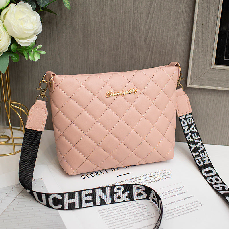 Women Trend Lingge Embroidery Female Shoulder Bags Fashion Chain Ladies Crossbody Purse