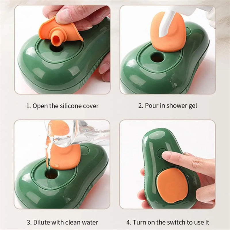 Cat Steamy Brush Cat Dog Grooming Comb Electric Self Cleaning Steam Cat Brush For Massage Avocado Shape Pet Spray Cat Grooming