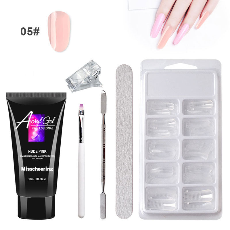 Nail Art Painless Extension Gel Without Paper Holder Quick Model Painless Crystal Gel Set