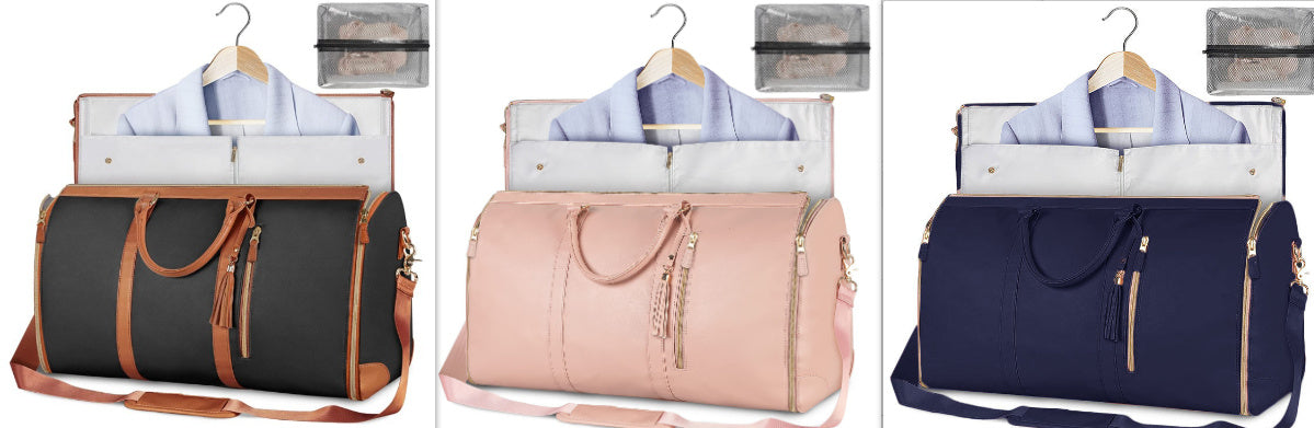 Women's Waterproof Large Capacity Handbag Folding Travel Duffle Bag Suit Bag