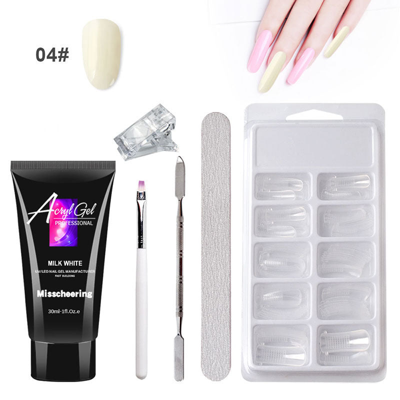 Nail Art Painless Extension Gel Without Paper Holder Quick Model Painless Crystal Gel Set