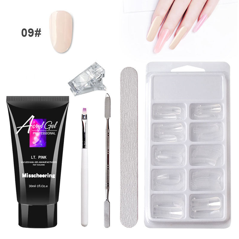 Nail Art Painless Extension Gel Without Paper Holder Quick Model Painless Crystal Gel Set