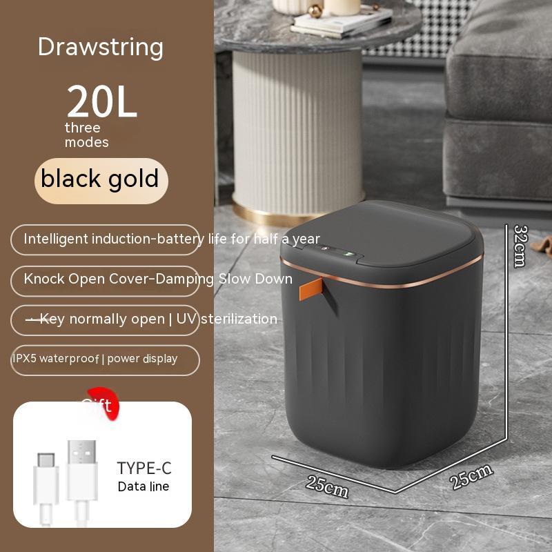 Automatic Smart Dustbin Smart Trash Can With Lid For Bedroom And Living Room Kitchen Storage Box Trash Can Induction Small Car Box Smart Trash Bin