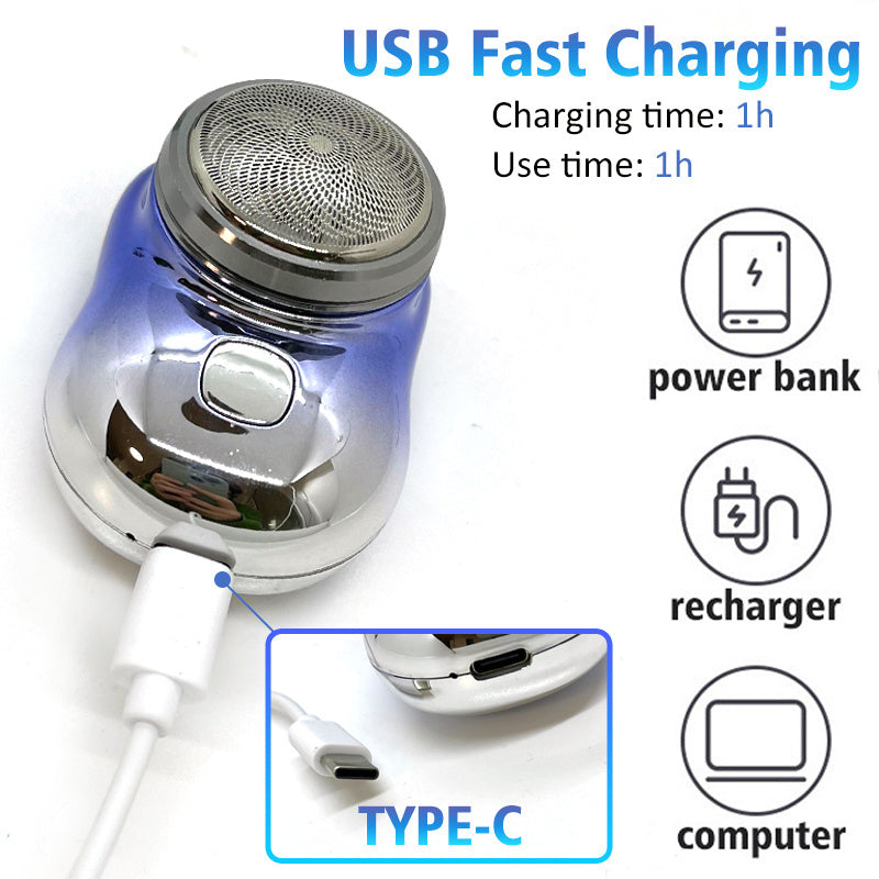 Cordless Face Shavers Rechargeable USB Mini Portable Electric Shaver Wet & Dry Painless Small Size Machine Shaving For Men