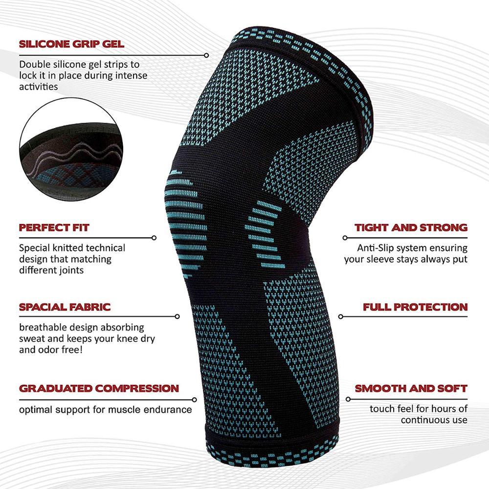 Professional Sports Knee Pads - Breathable Knitted Support for Athletes & Pain Relief