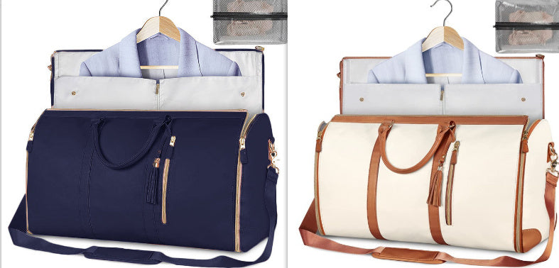 Women's Waterproof Large Capacity Handbag Folding Travel Duffle Bag Suit Bag