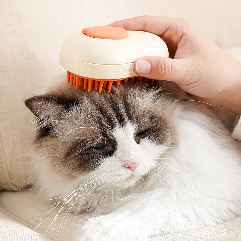 Cat Steamy Brush Cat Dog Grooming Comb Electric Self Cleaning Steam Cat Brush For Massage Avocado Shape Pet Spray Cat Grooming