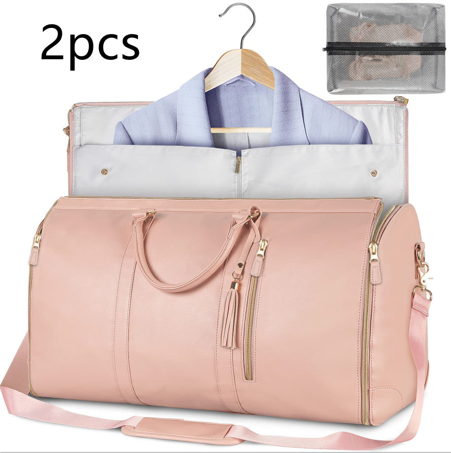 Women's Waterproof Large Capacity Handbag Folding Travel Duffle Bag Suit Bag
