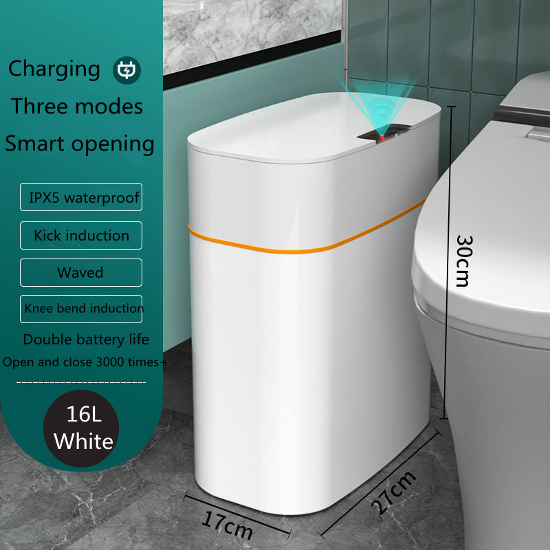 Automatic Smart Dustbin Smart Trash Can With Lid For Bedroom And Living Room Kitchen Storage Box Trash Can Induction Small Car Box Smart Trash Bin