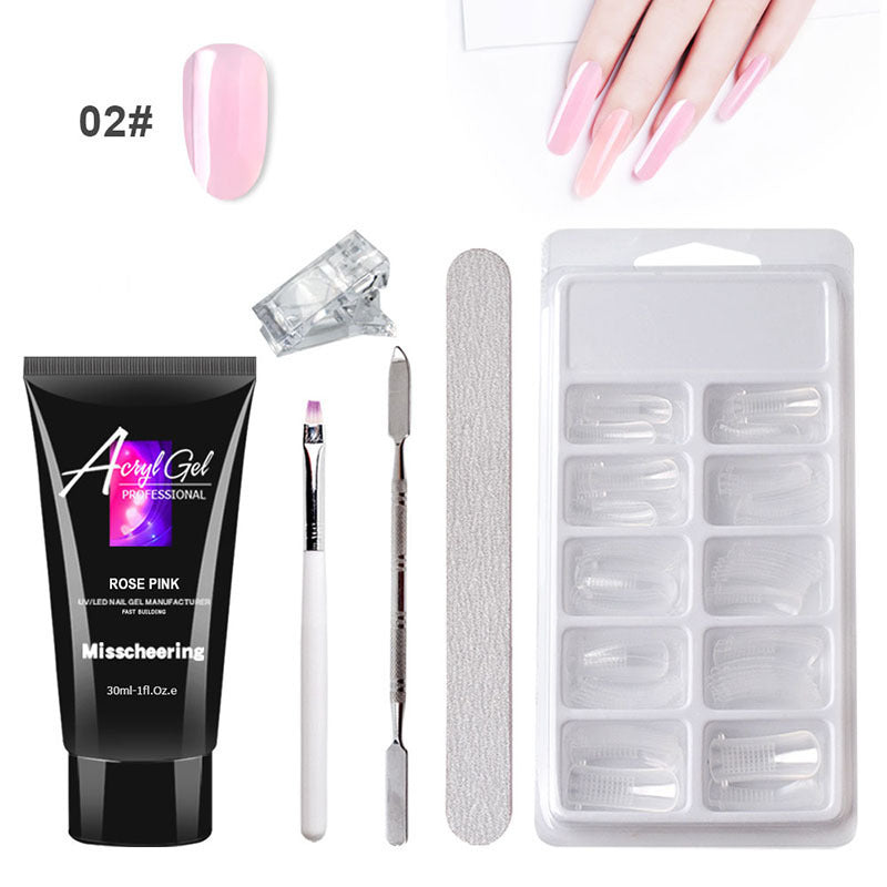 Nail Art Painless Extension Gel Without Paper Holder Quick Model Painless Crystal Gel Set
