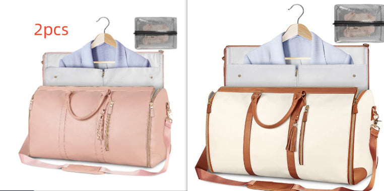 Women's Waterproof Large Capacity Handbag Folding Travel Duffle Bag Suit Bag