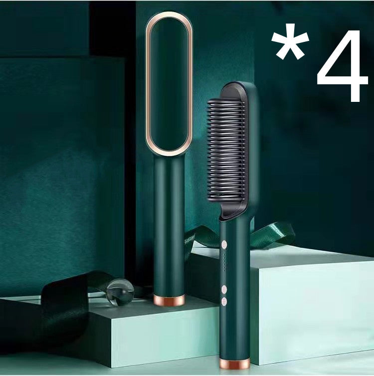 Hair Straightener Hot Comb Negative Ion Curling Tong Dual-purpose Electric Hair Brush New 2 In 1
