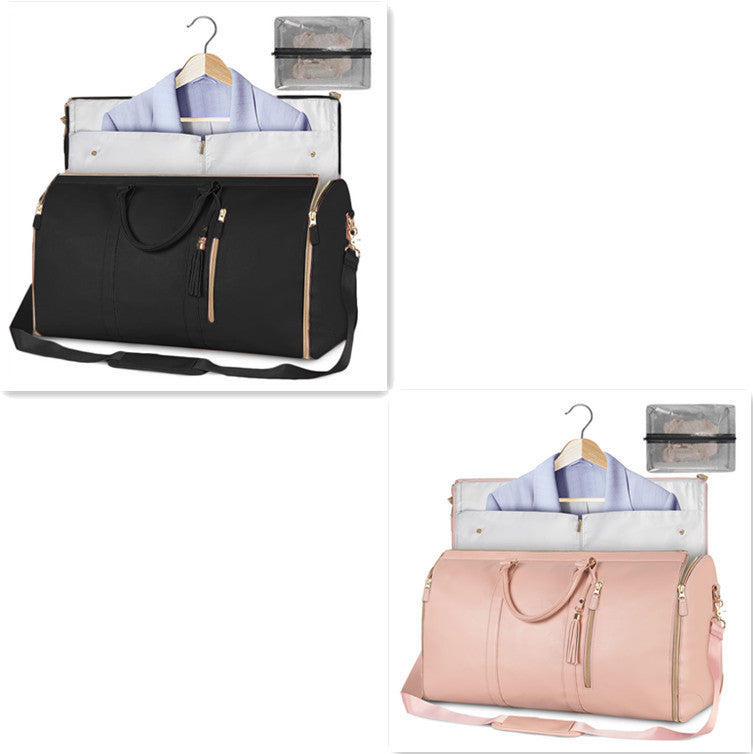 Women's Waterproof Large Capacity Handbag Folding Travel Duffle Bag Suit Bag