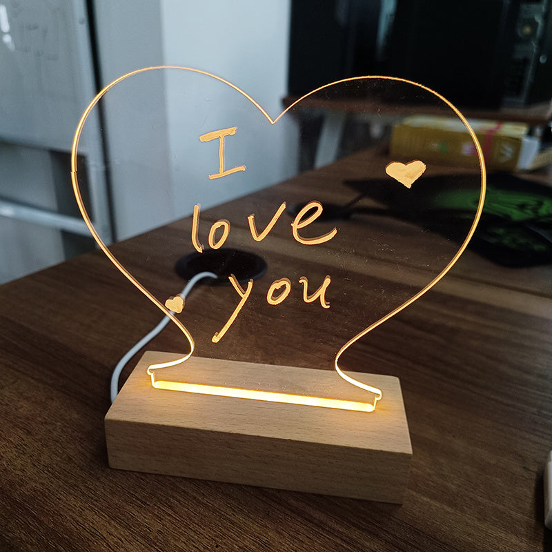 Creative Led Night Board Light USB Message Board Holiday Light With Pen Gift For Children Girlfriend Decoration Night Lamp