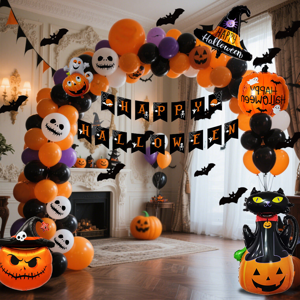 Halloween Party Decoration Hanging Flag Balloon Set