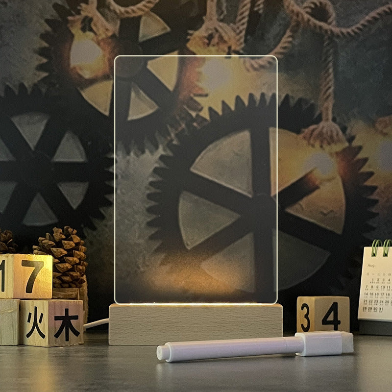 Creative Led Night Board Light USB Message Board Holiday Light With Pen Gift For Children Girlfriend Decoration Night Lamp