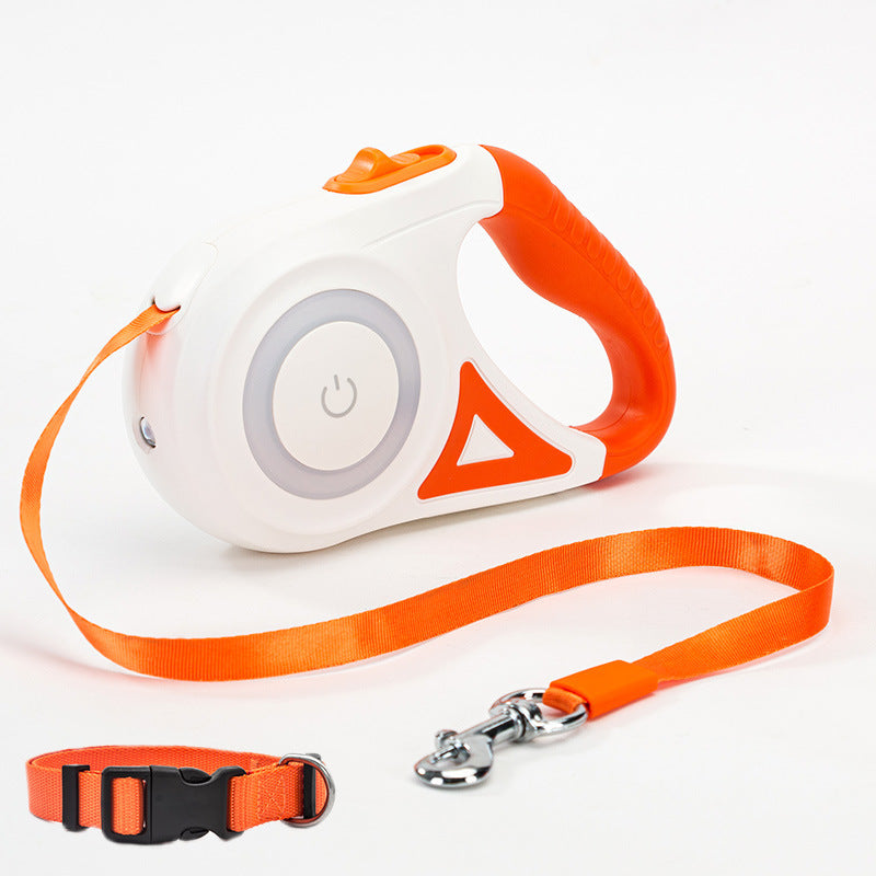 Retractable Leash And Dog Leash Dog Collar Spotlight Automatic Pet Dog Cat Traction Rope For Small Medium Dogs Pet Product