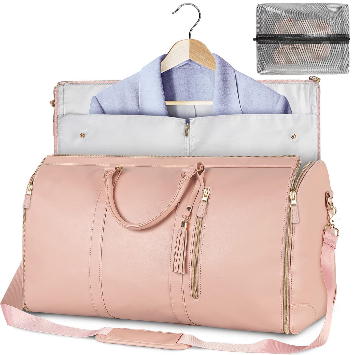 Women's Waterproof Large Capacity Handbag Folding Travel Duffle Bag Suit Bag