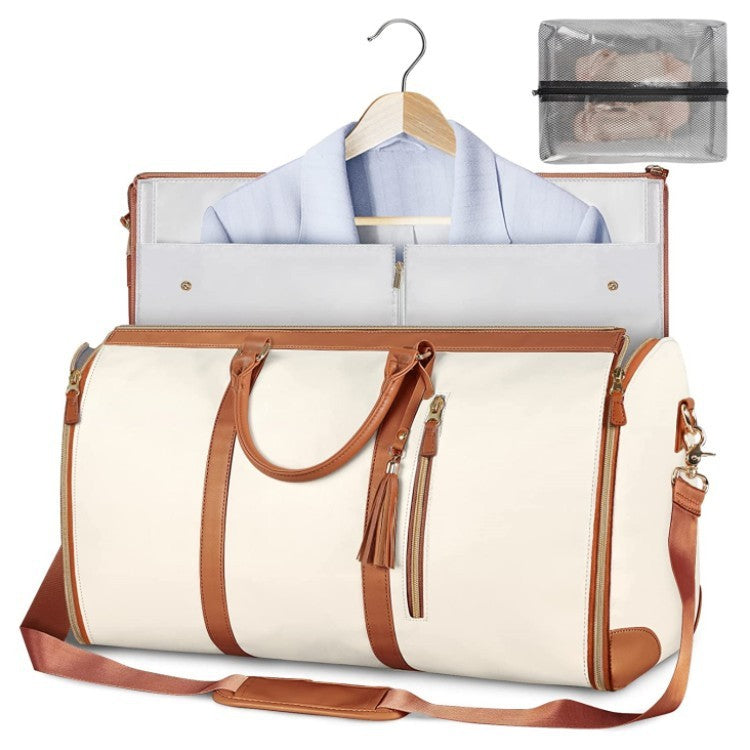Women's Waterproof Large Capacity Handbag Folding Travel Duffle Bag Suit Bag