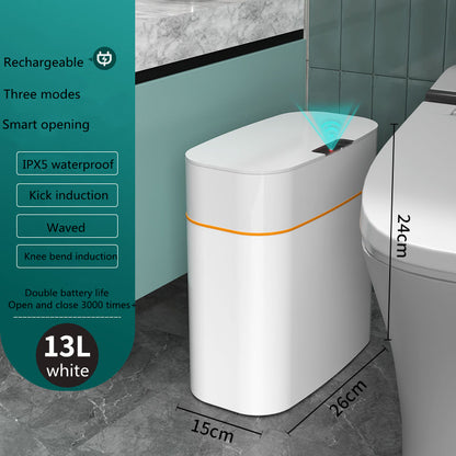 Automatic Smart Dustbin  Smart Trash Can With Lid For Bedroom And Living Room Kitchen Storage Box Trash Can Induction Small Car Box Smart Trash Bin
