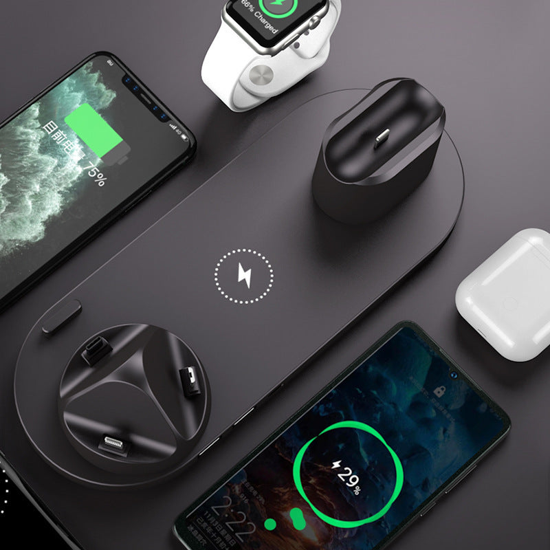 IPhone Wireless Fast Charger For Phone Fast Charging Pad For Phone Watch 6 In 1 Charging Dock Station