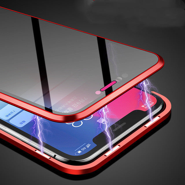 Anti-peep Phone Case Magnetic Protective Shell Magnetic Privacy Glass Case For Phone