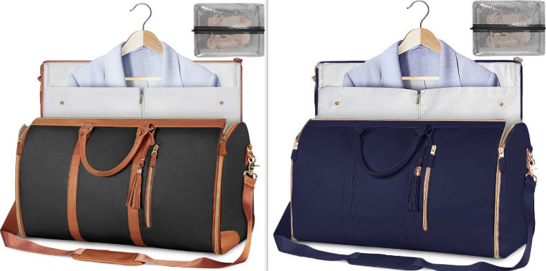Women's Waterproof Large Capacity Handbag Folding Travel Duffle Bag Suit Bag