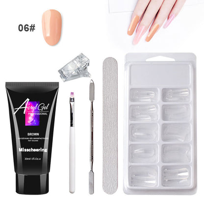 Nail Art Painless Extension Gel Without Paper Holder Quick Model Painless Crystal Gel Set