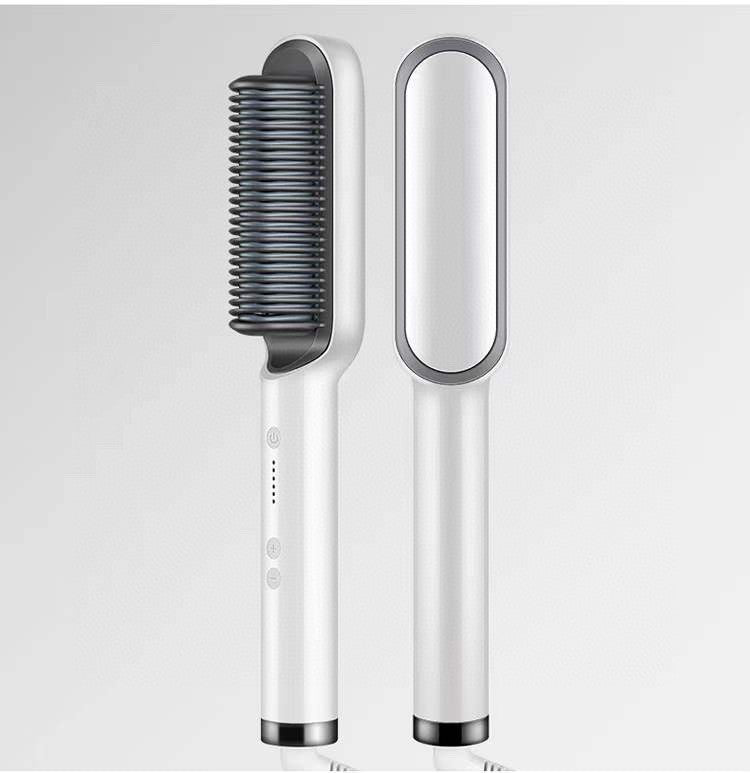 Hair Straightener Hot Comb Negative Ion Curling Tong Dual-purpose Electric Hair Brush New 2 In 1
