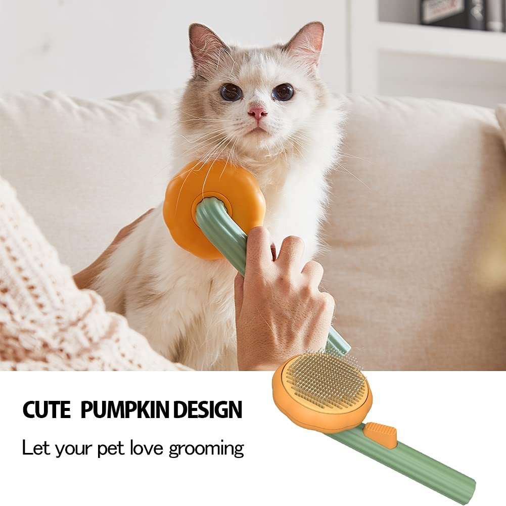 Pet Grooming Self Cleaning Slicker Brush Dogs Cats Puppy Rabbit, Cat Brush