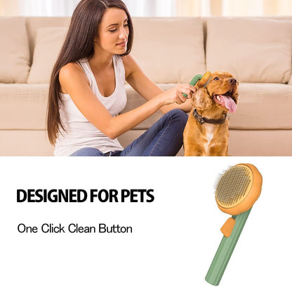 Pet Grooming Self Cleaning Slicker Brush Dogs Cats Puppy Rabbit, Cat Brush