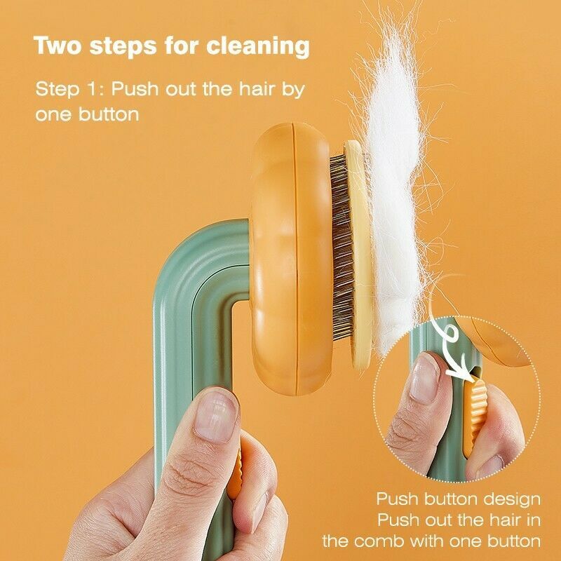 Pet Grooming Self Cleaning Slicker Brush Dogs Cats Puppy Rabbit, Cat Brush