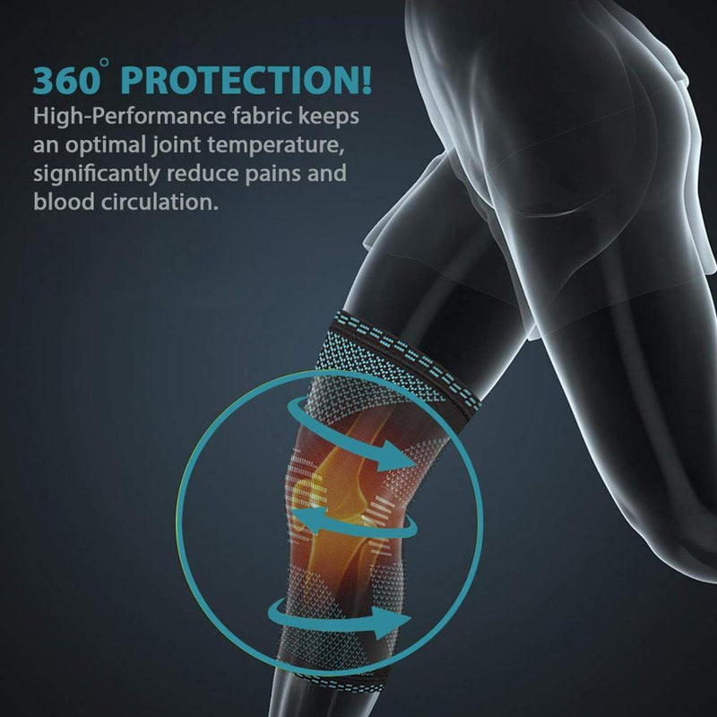 Professional Sports Knee Pads - Breathable Knitted Support for Athletes & Pain Relief