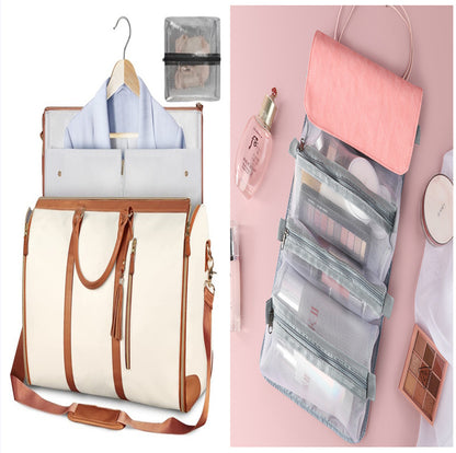 Women's Waterproof Large Capacity Handbag Folding Travel Duffle Bag Suit Bag