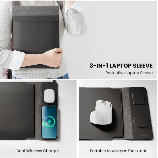 Wiresless Charging Laptop Sleeve 4 In 1