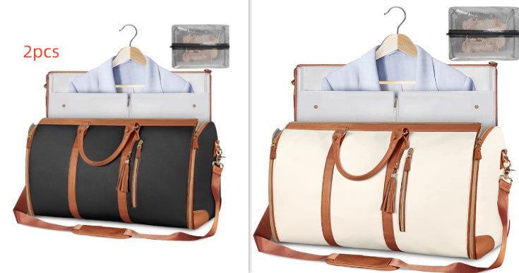 Women's Waterproof Large Capacity Handbag Folding Travel Duffle Bag Suit Bag