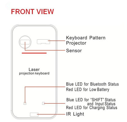 Virtual Laser Keyboard Bluetooth Wireless Projector Phone Keyboard  With Mouse Function