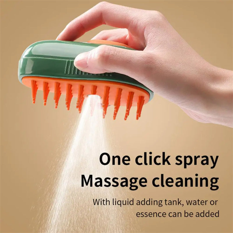 Cat Steamy Brush Cat Dog Grooming Comb Electric Self Cleaning Steam Cat Brush For Massage Avocado Shape Pet Spray Cat Grooming