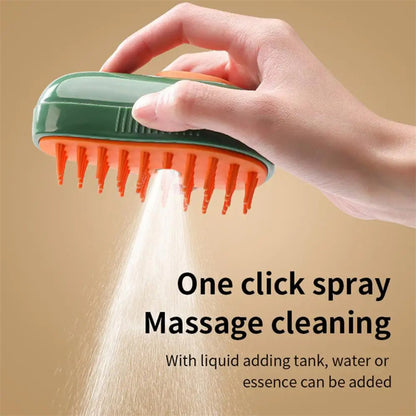 Cat Steamy Brush Cat Dog Grooming Comb Electric Self Cleaning Steam Cat Brush For Massage Avocado Shape Pet Spray Cat Grooming
