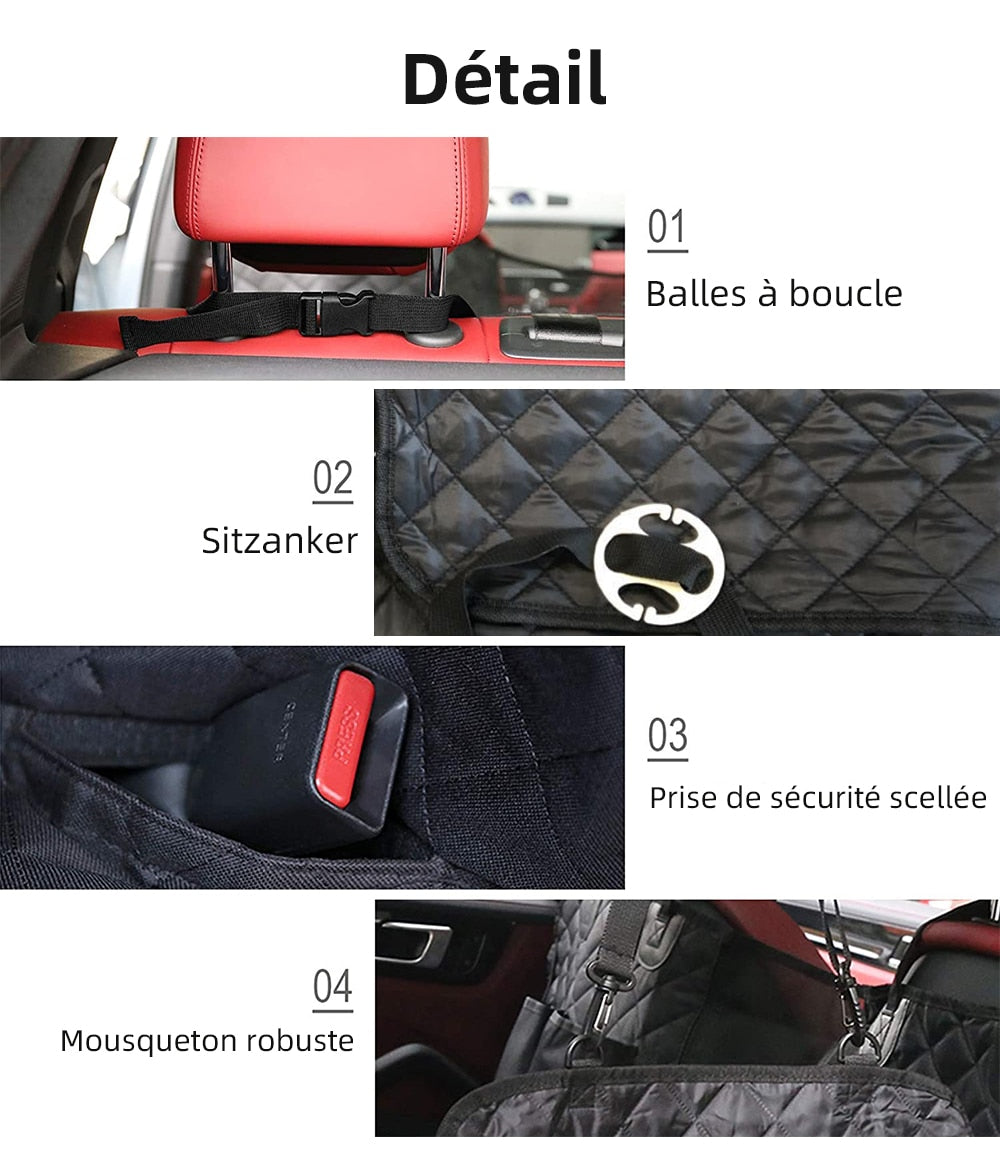Dog Car Seat Cover View Mesh Pet Carrier Hammock Safety Protector Car Rear Back Seat Mat With Zipper And Pocket For Travel