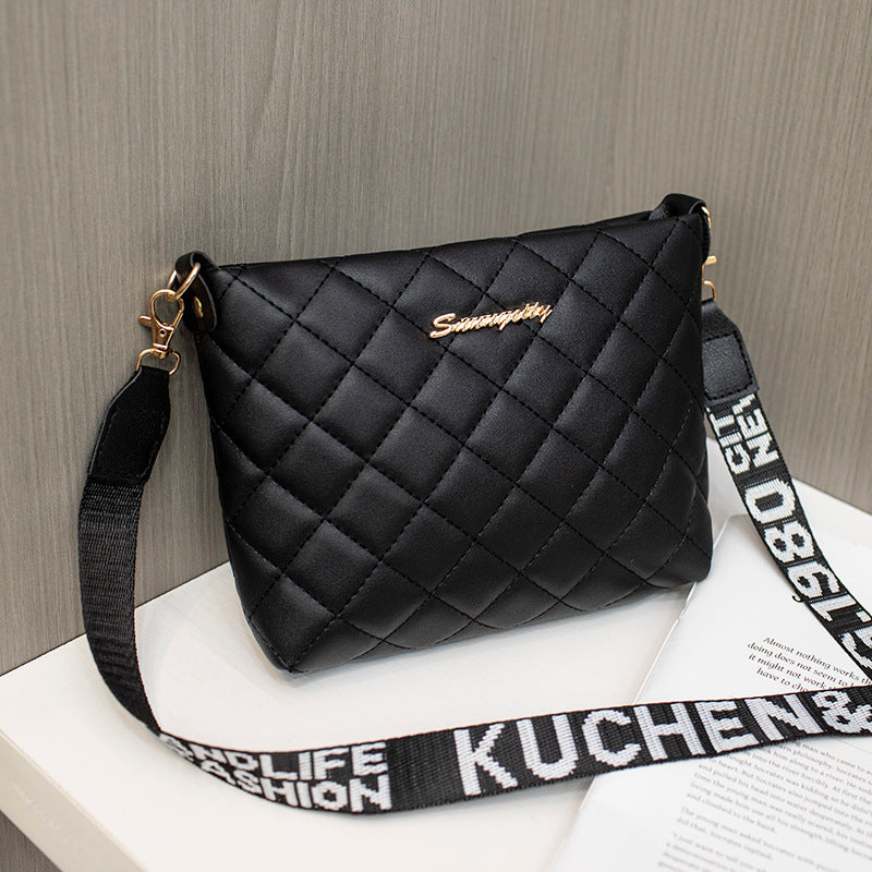 Women Trend Lingge Embroidery Female Shoulder Bags Fashion Chain Ladies Crossbody Purse