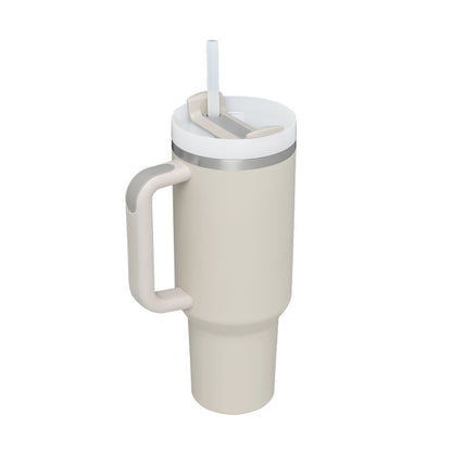 Stainless Steel Coffee Cup 1200ML Spill Proof Vacuum Tumbler With Lid Tapered Mug Gifts For Valentine Lover Suitable For Car Gym Office Travel