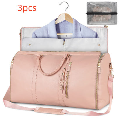 Women's Waterproof Large Capacity Handbag Folding Travel Duffle Bag Suit Bag
