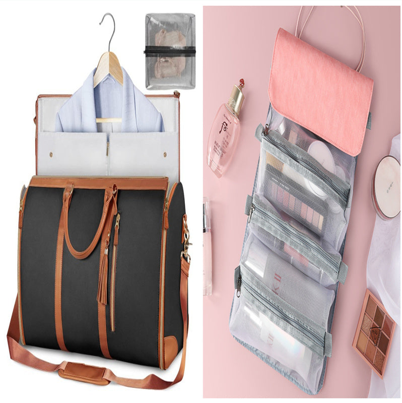 Women's Waterproof Large Capacity Handbag Folding Travel Duffle Bag Suit Bag