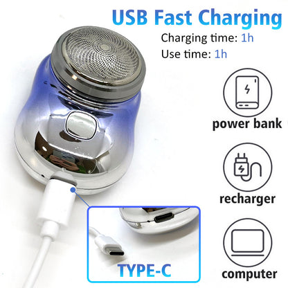 Cordless Face Shavers Rechargeable USB Mini Portable Electric Shaver Wet & Dry Painless Small Size Machine Shaving For Men
