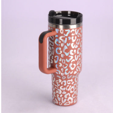 Stainless Steel Coffee Cup 1200ML Spill Proof Vacuum Tumbler With Lid Tapered Mug Gifts For Valentine Lover Suitable For Car Gym Office Travel