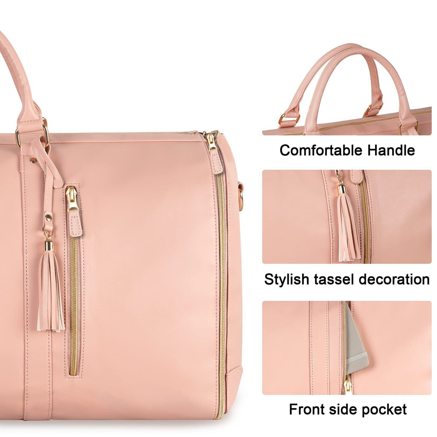 Women's Waterproof Large Capacity Handbag Folding Travel Duffle Bag Suit Bag