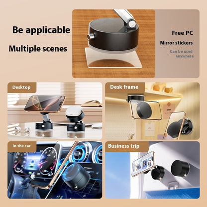 Car Phone Holder Foldable Magnetic Suction Cup With Suction Cup Hands-Free Navigation For Smart Phone