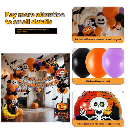 Halloween Party Decoration Hanging Flag Balloon Set