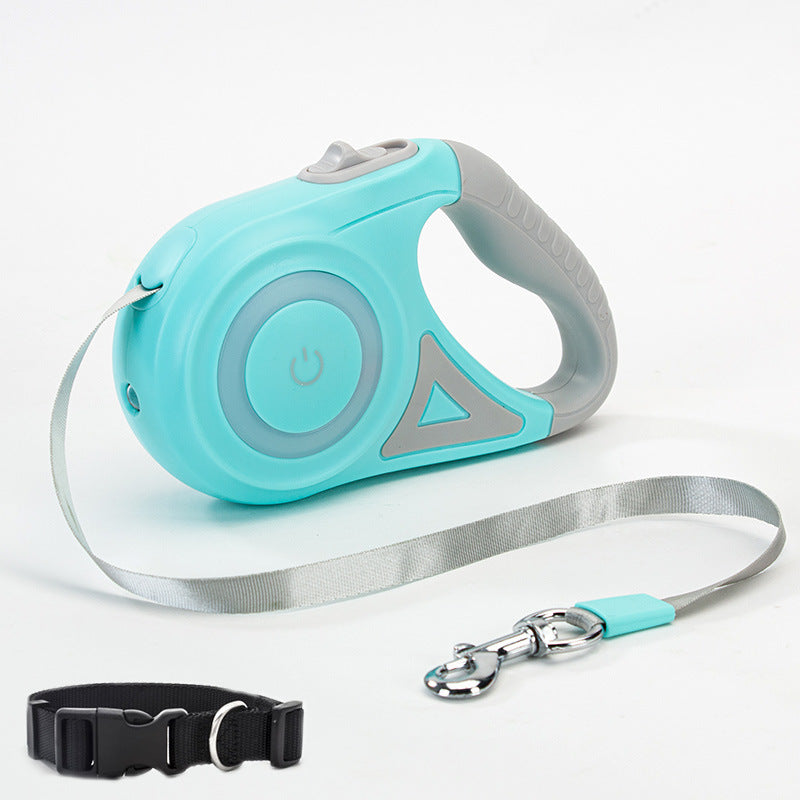 Retractable Leash And Dog Leash Dog Collar Spotlight Automatic Pet Dog Cat Traction Rope For Small Medium Dogs Pet Product